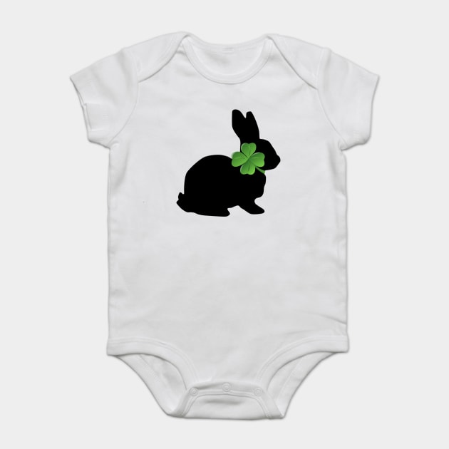 Shamrock Bunny Baby Bodysuit by HolidayBug